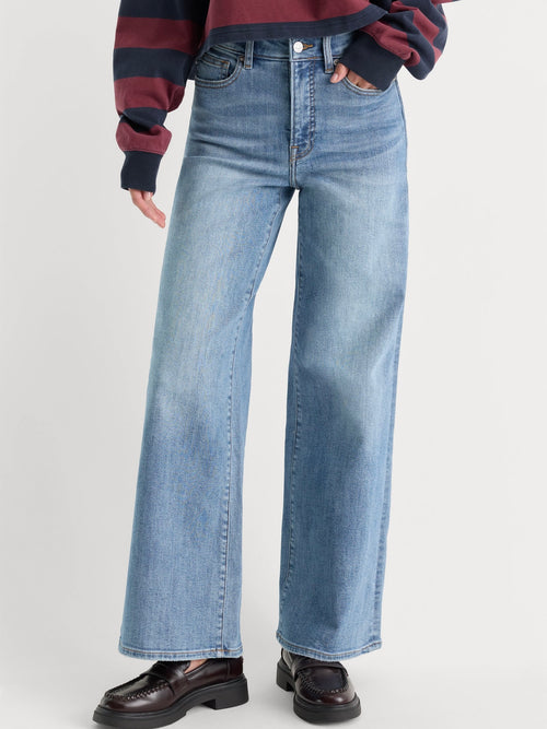 Good Waist Palazzo Ankle Jeans in Cedarwick