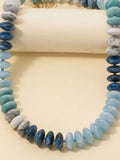 Major Disc Beaded Necklace in Blue