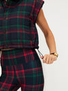 Canyon Puffer Vest in Ribbon Plaid