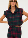Canyon Puffer Vest in Ribbon Plaid