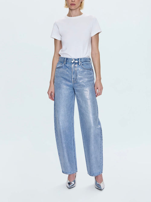Wes High Rise Barrel Jean in Spellbound