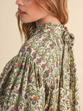So Yoked To See You Blouse in Cream Garden