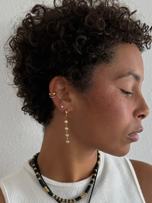 Kylee Crystal Drop Huggie Earrings