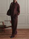 The Extra Wide Leg Pant 29.5 in Deep Mahogany