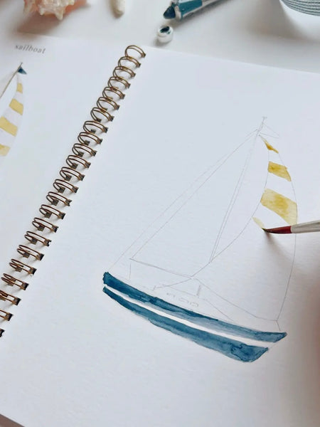 Seaside Watercolor Workbook
