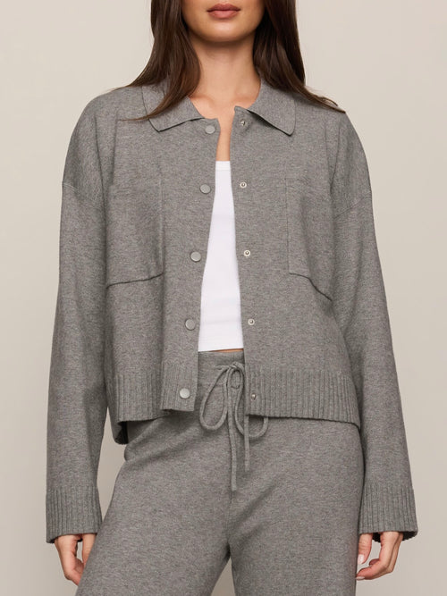 Slowdown Sweater Jacket in Heather Grey