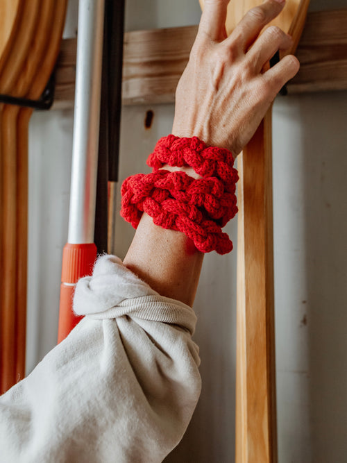The Emilia Rope Bracelet in Red