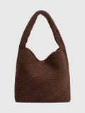 Johanna Woven Shoulder Bag in Tobacco