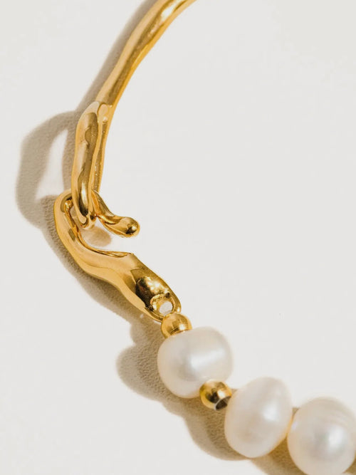 Olivia Pearl & Gold Bracelet