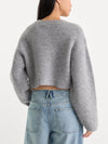 The Chunky Knit Cardigan in Heather Grey