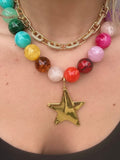 Brookie Chunky Beaded Star Necklace