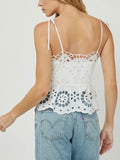Last Resort Eyelet Tank in White