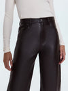 Eli Faux Leather Pant in French Roast