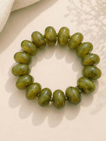Bauble Stretch Bracelet in Green