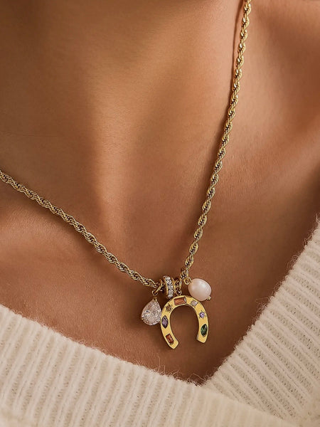 Western Horseshoe Charm Necklace