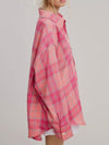 Plaid, Please! Button Up in Pink