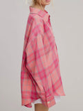 Plaid, Please! Button Up in Pink