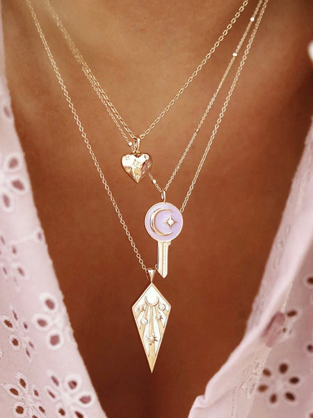 Cosmic Heart Pendant Necklace