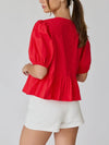 About To Bow Blouse in Red