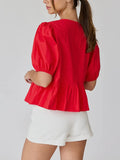 About To Bow Blouse in Red