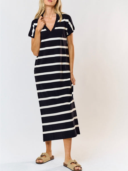 Stripes Never Hurt Anybody Maxi in Black