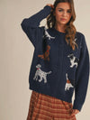 In the Doghouse Cardigan in Navy