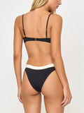 Peyton Bikini Top in Black/Cream
