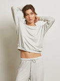 Cooper Waffle Raglan Crew in Ash