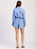 Amelie Playsuit in Blue & White Stripe