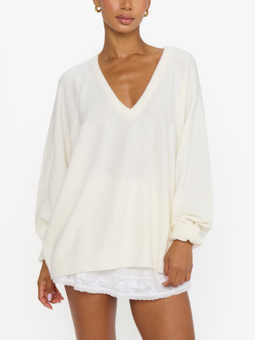 Anything Goes Sweater in Cream Knit