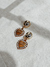 Very Vintage 105 Charm Heart Drop Studs