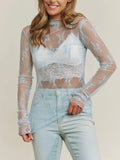 Luck Be The Lady Layering Top in Light Blue