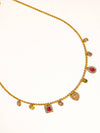 Daiselle CZ Charm Necklace in Multi