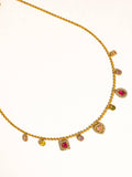 Daiselle CZ Charm Necklace in Multi