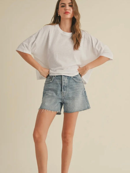 Lovely Linen Tee in White