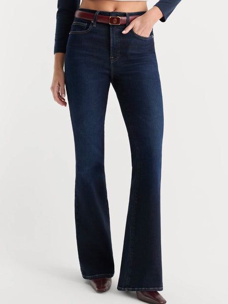 Soft Tech Good Waist Palazzo Ankle Jeans in Indigo1308