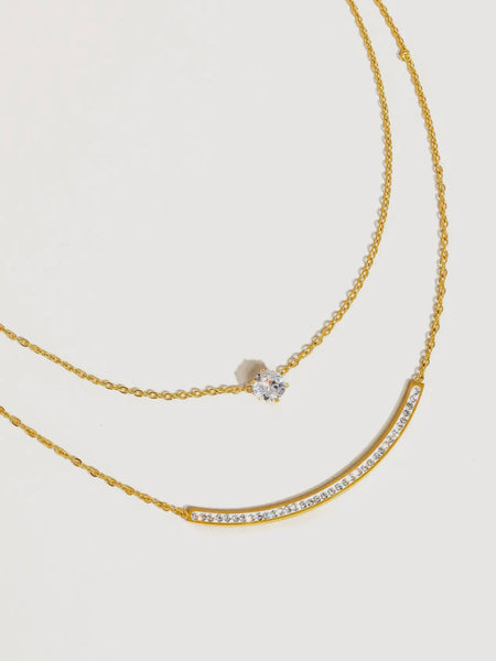 Lorenza Layered CZ Necklace