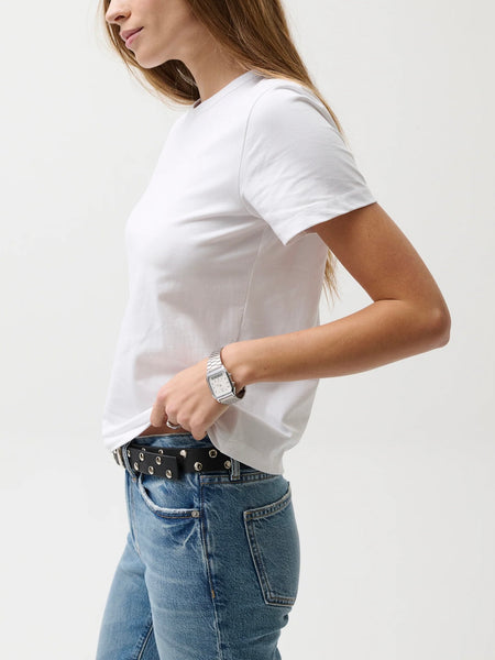 Alba Baby Tee in Le Blanc