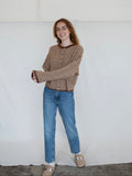 Piper Cardigan in Brown Stripe