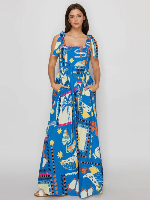 Best In Brazil Maxi Dress in Blue