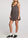 Delfi Mini Dress in Black Print