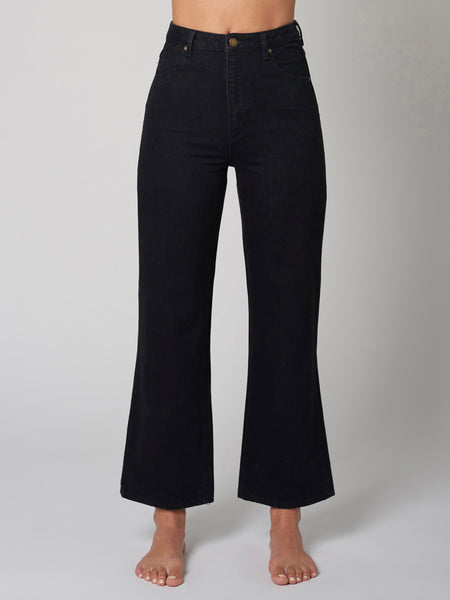 Double Dutch Pull On Slit Pant in Licorice