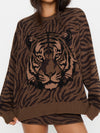 Seasons Sweater in Wild Tiger Graphic Knit