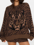 Seasons Sweater in Wild Tiger Graphic Knit