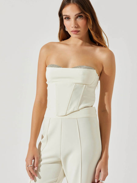 Odelle Textured Mini Dress in White