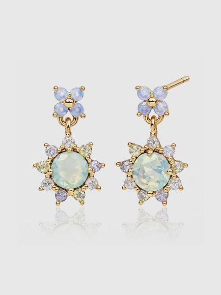 Iridescent Pastel Sun & Flower Studs