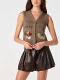 Eira Sweater Vest in Mocha