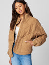 Chai Tea Quilted Jacket in Taupe