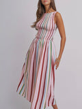 Under The Big Top Maxi Dress in Multi Stripe