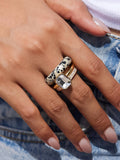 Dalmatian Stone Ring Set